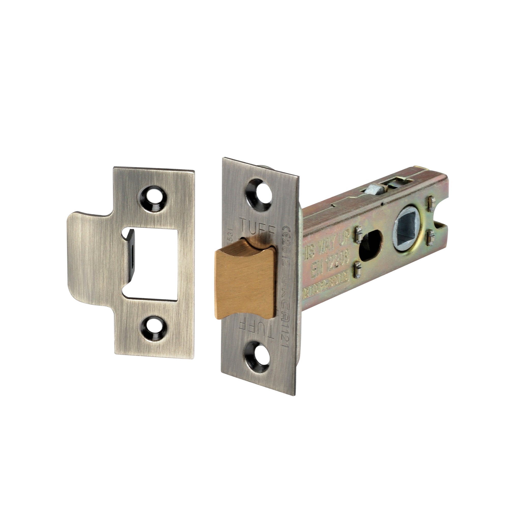 4" H/D Tubular Latch CE - Antique Brass