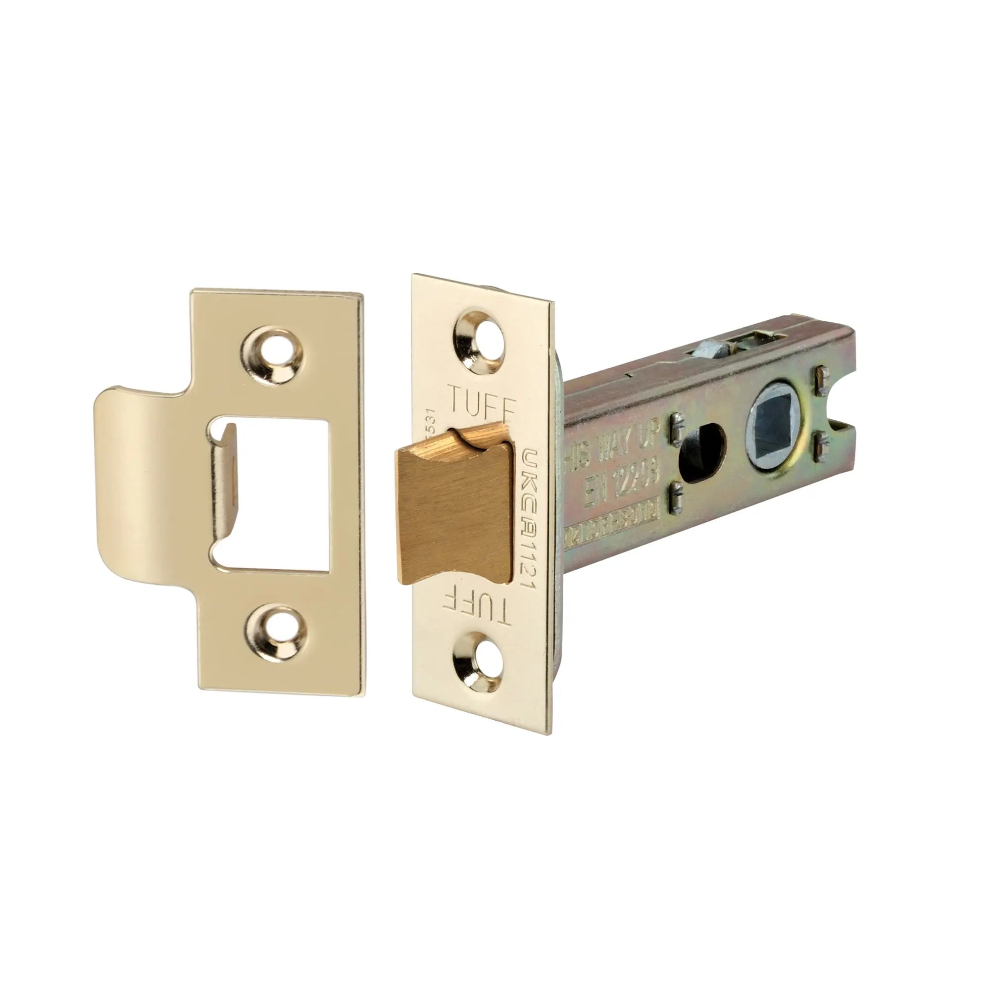 4" H/D Tubular Latch CE - Electro Brass Spira