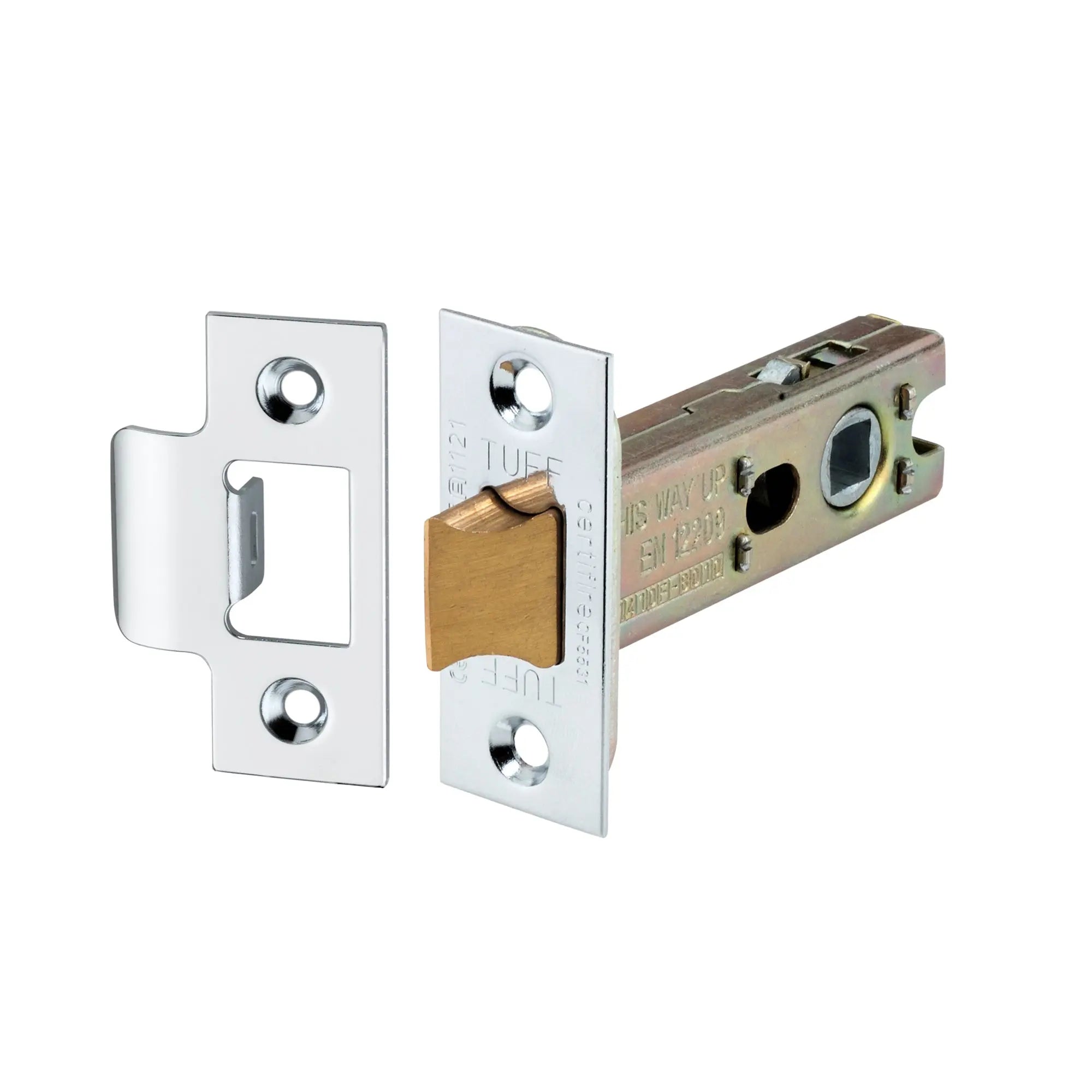 4" H/D Tubular Latch CE - Polished Chrome Spira