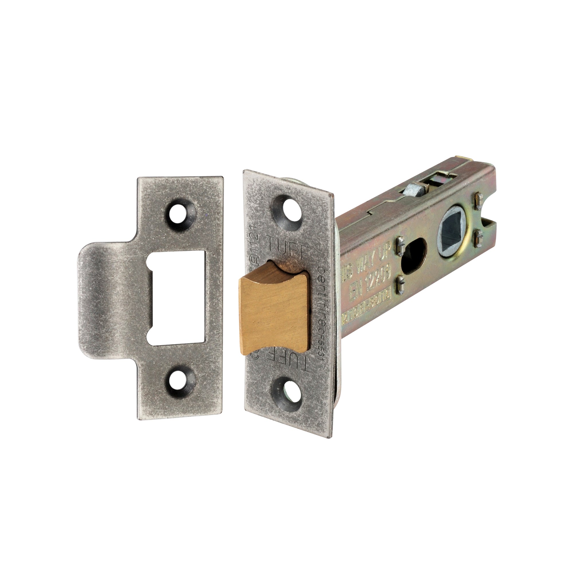 4" H/D Tubular Latch CE - Pewter
