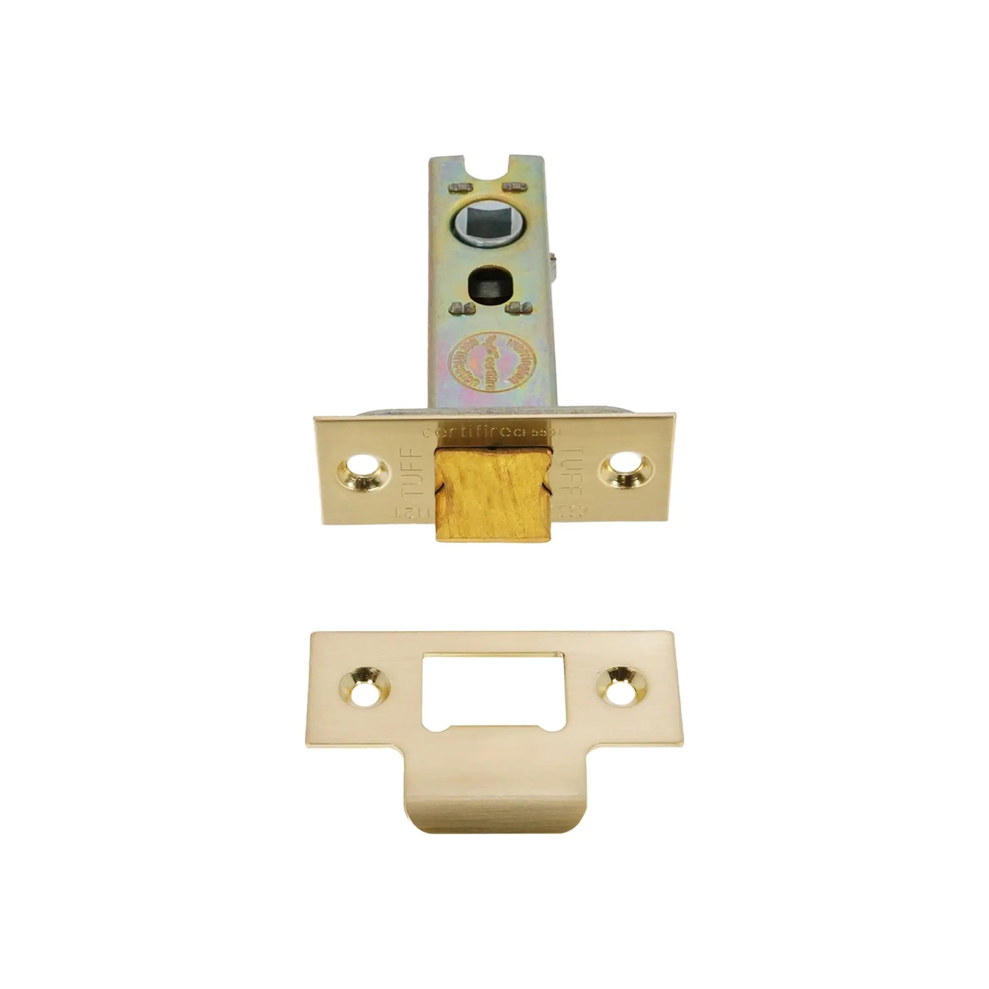 4" H/D Tubular Latch CE - Satin Brass Spira
