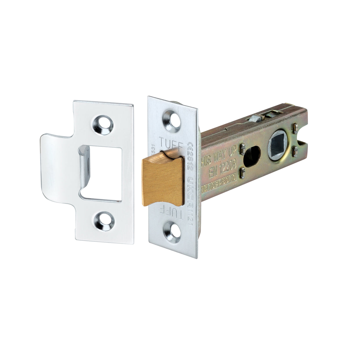 4" H/D Tubular Latch CE - Satin Chrome