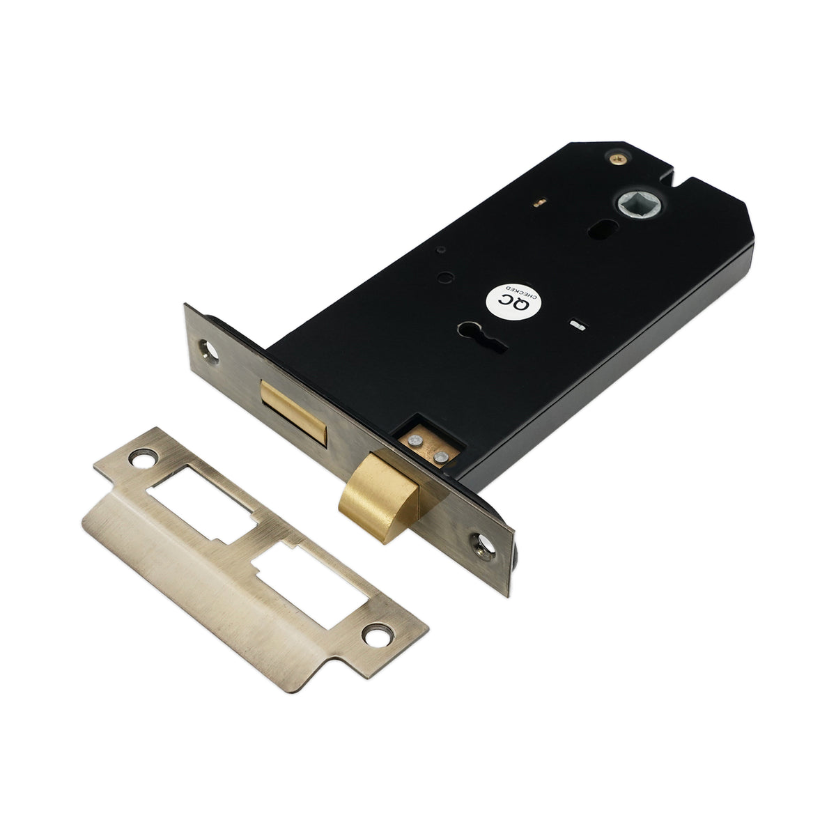 3 Lever Horizontal Sash Lock 6" Antique Brass