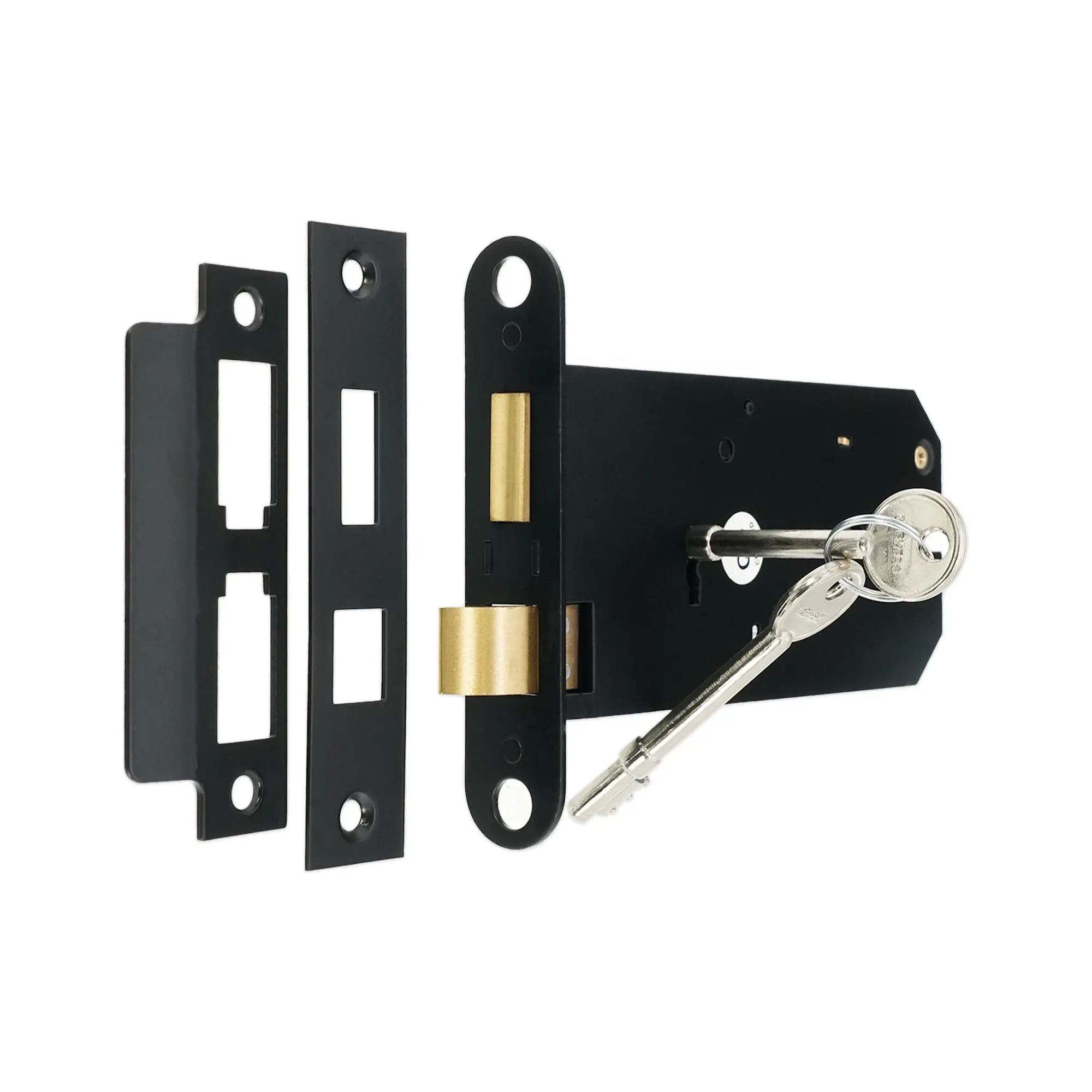 3 Lever Horizontal Sash Lock 6"- Matt Black Spira