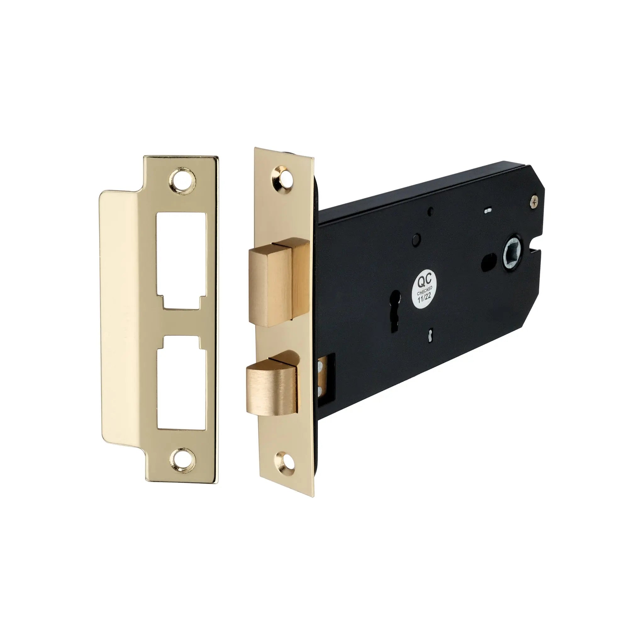 3 Lever Horizontal Sash Lock 6" Electro Brass Spira