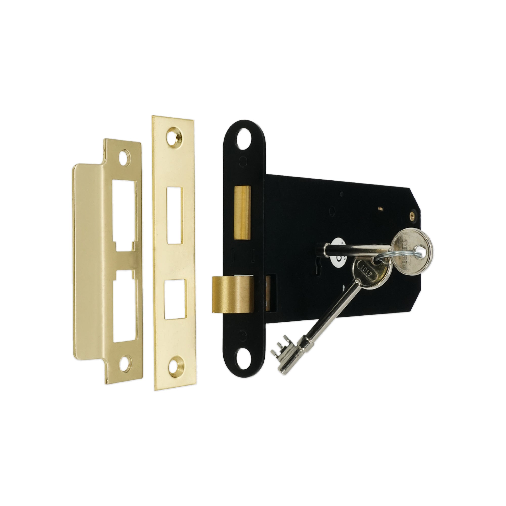 3 Lever Horizontal Sash Lock 6" Electro Brass