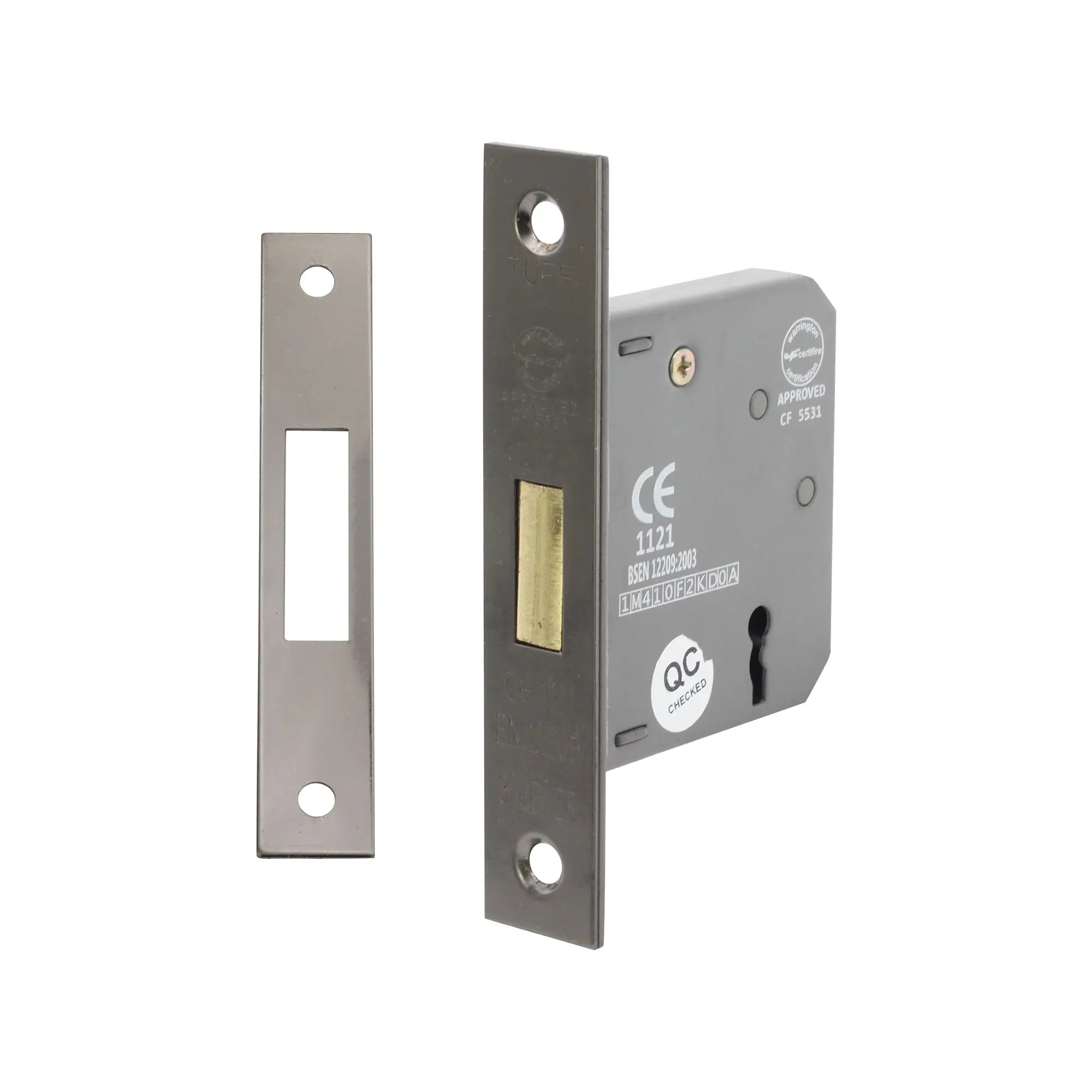 2.5" CE 3 Lever Dead Lock - Black Nickel Spira