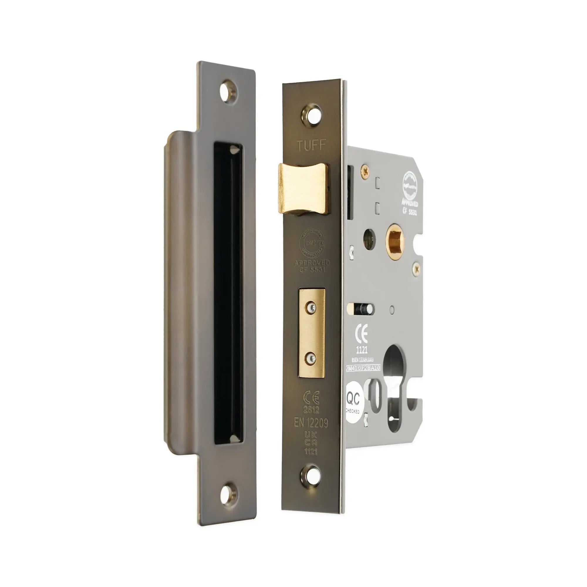 3" CE Euro Profile Mortice Sash Lock - Aged Bronze Spira