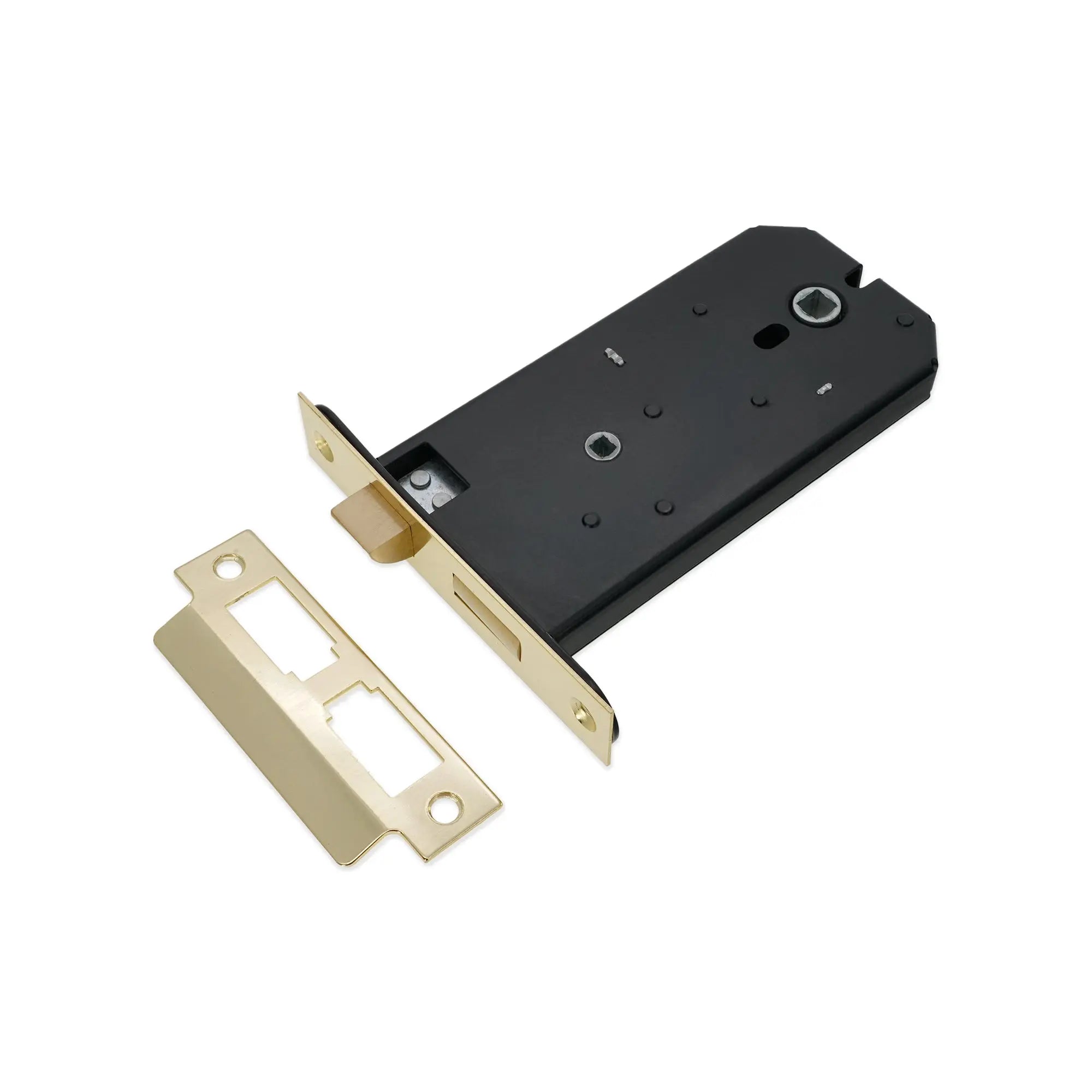 3 Lever Horizontal Bathroom Lock 6" Electro Brass Spira