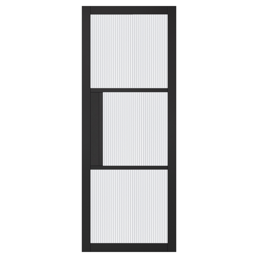 Florence Black Urban Glazed Laminate Internal Door PM Mendes