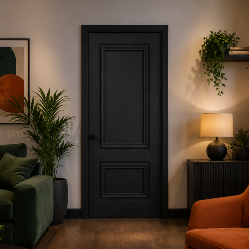 Lyon Laminate Black Prefinished Solid Internal Door PM Mendes