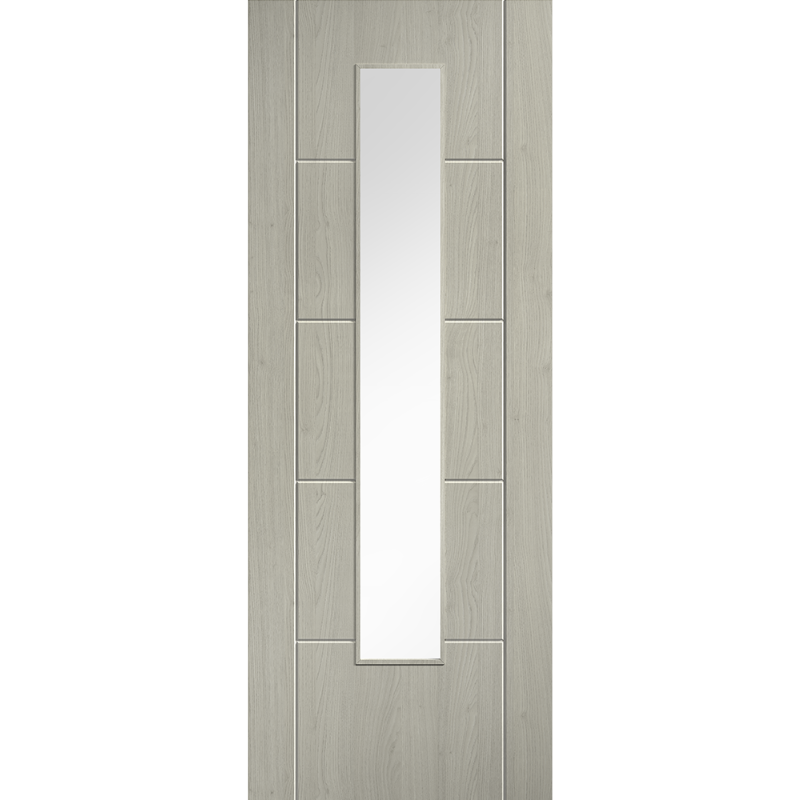 Laminate Ladder Glazed Pre-finished Light Grey Laminate
