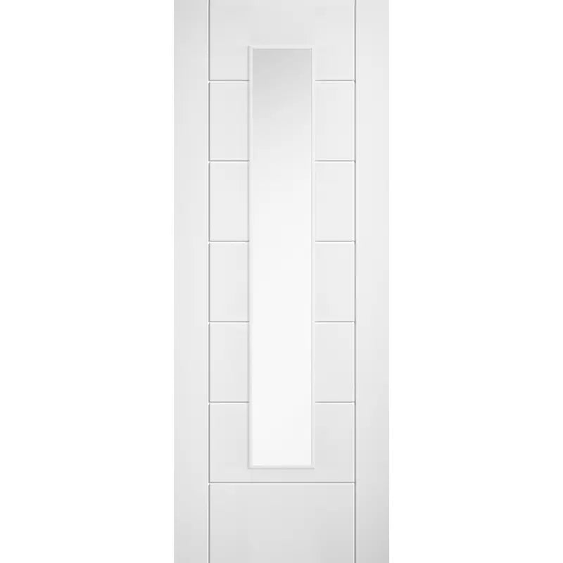 Laminate Linear 7P Glazed Pre-finished White Laminate
