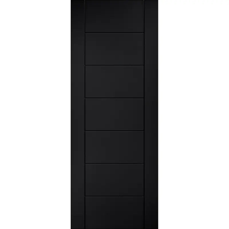 Laminate Linear 7P Pre-finished Black Fire Door