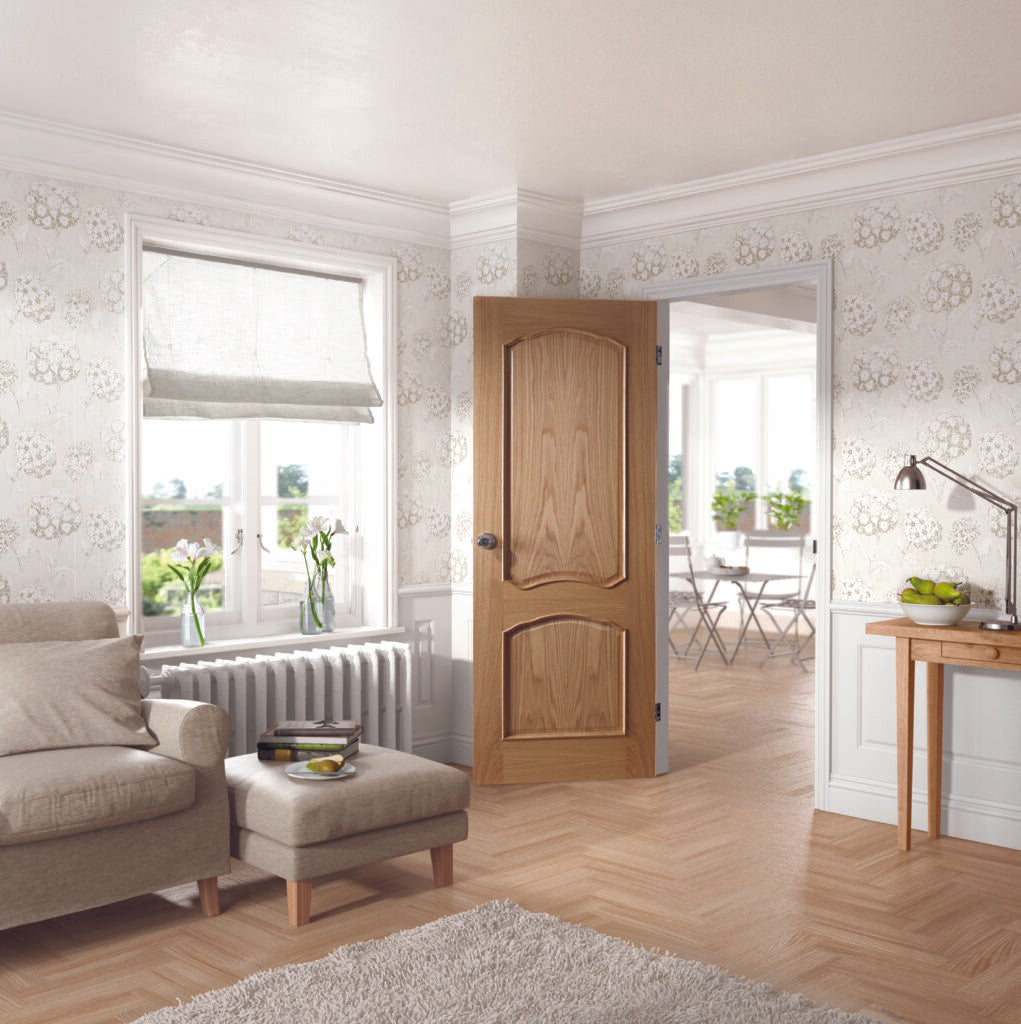 Louis Door Internal Oak Pre-Finished with Raised Mouldings