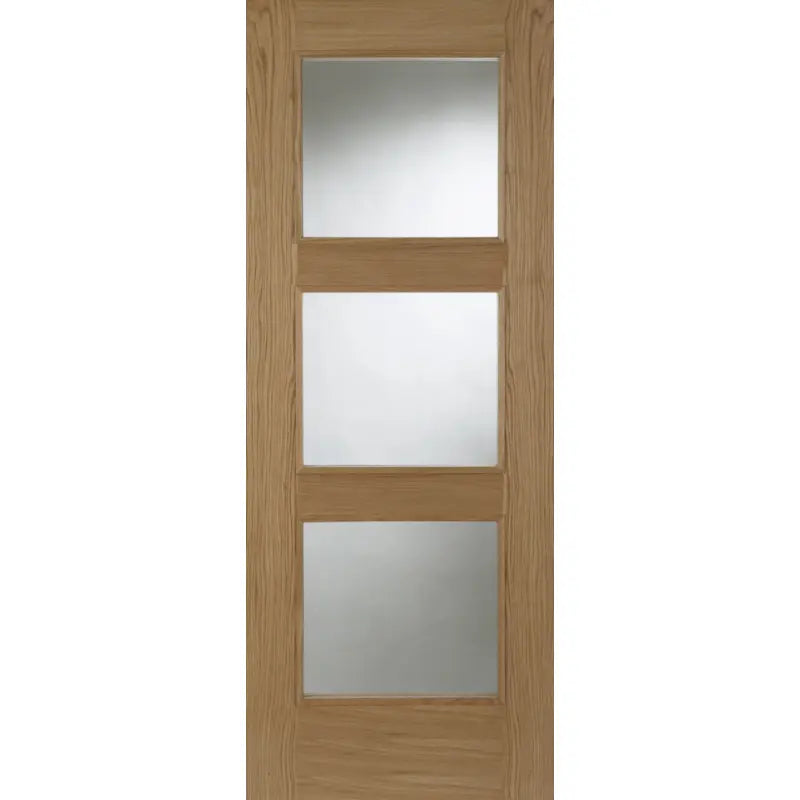 Madrid 3 Light Oak Glazed Fire Door