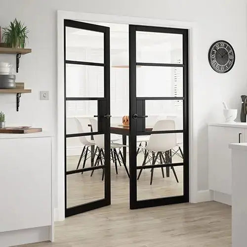 Metro Black Urban Clear Glass Internal Door JB Kind