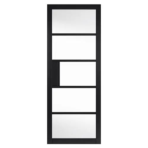Metro Black Urban Clear Glass Internal Door