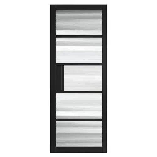 Metro Black Reeded Glass Internal Door JB Kind