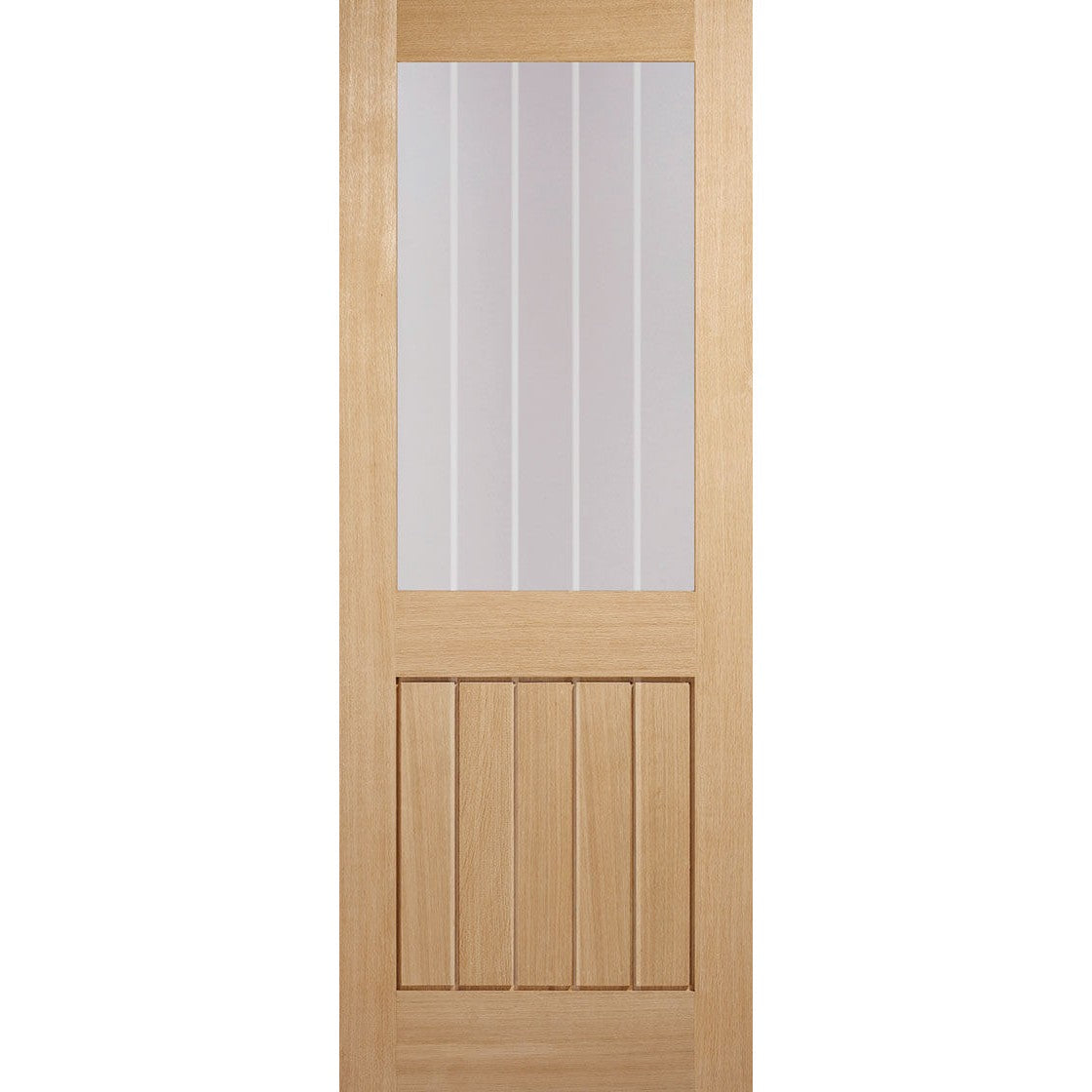 Mexicano Half Light Unfinished Oak Fire Door