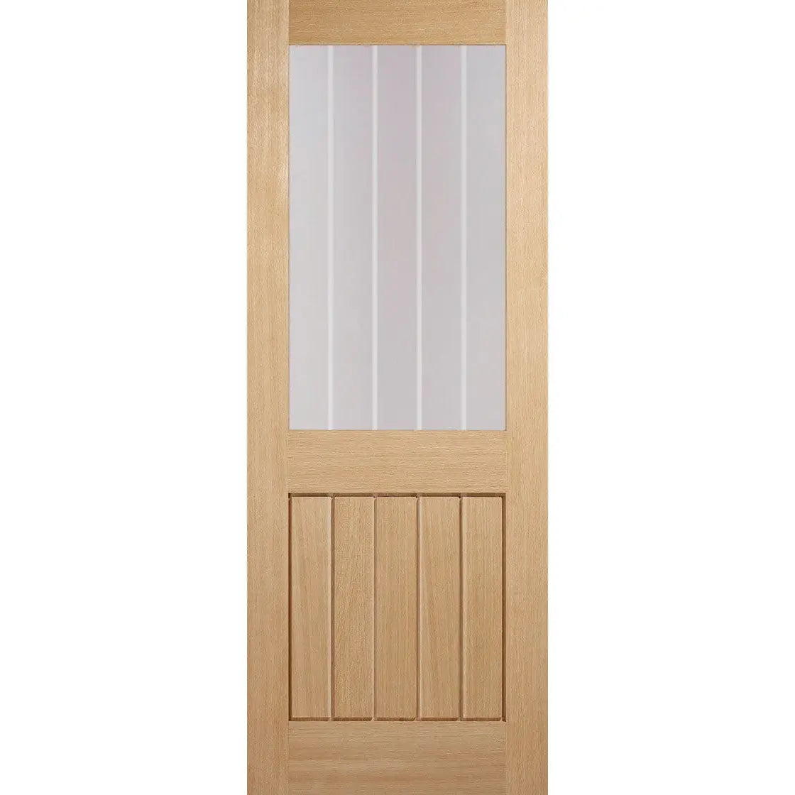 Mexicano Half Light Unfinished Oak Fire Door
