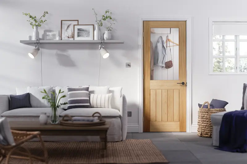 Oak Belize 1L WITH Silkscreen Glass LPD Doors