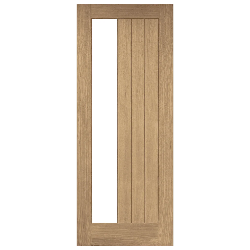 Tuscany 1 light Offset Glazed Internal Oak veneered door PM Mendes