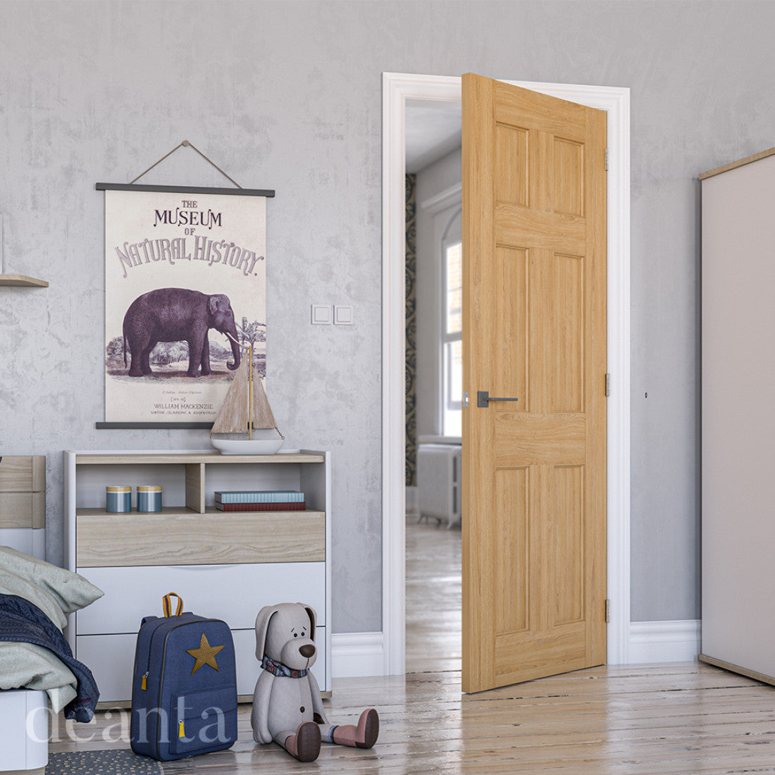 Oxford Prefinished Oak internal door Deanta