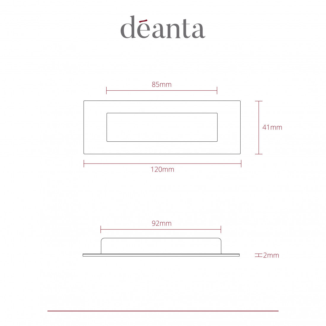 Slim Pocket Door Finger Pull Handle Pair