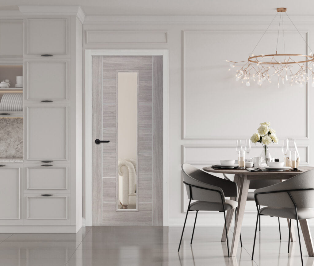 Palermo Internal Laminate Grey with Clear Glass