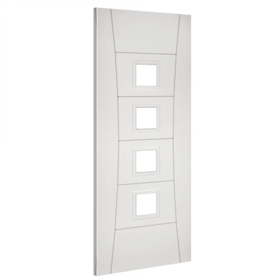 Pamplona 4L Glazed White Primed internal door 3d