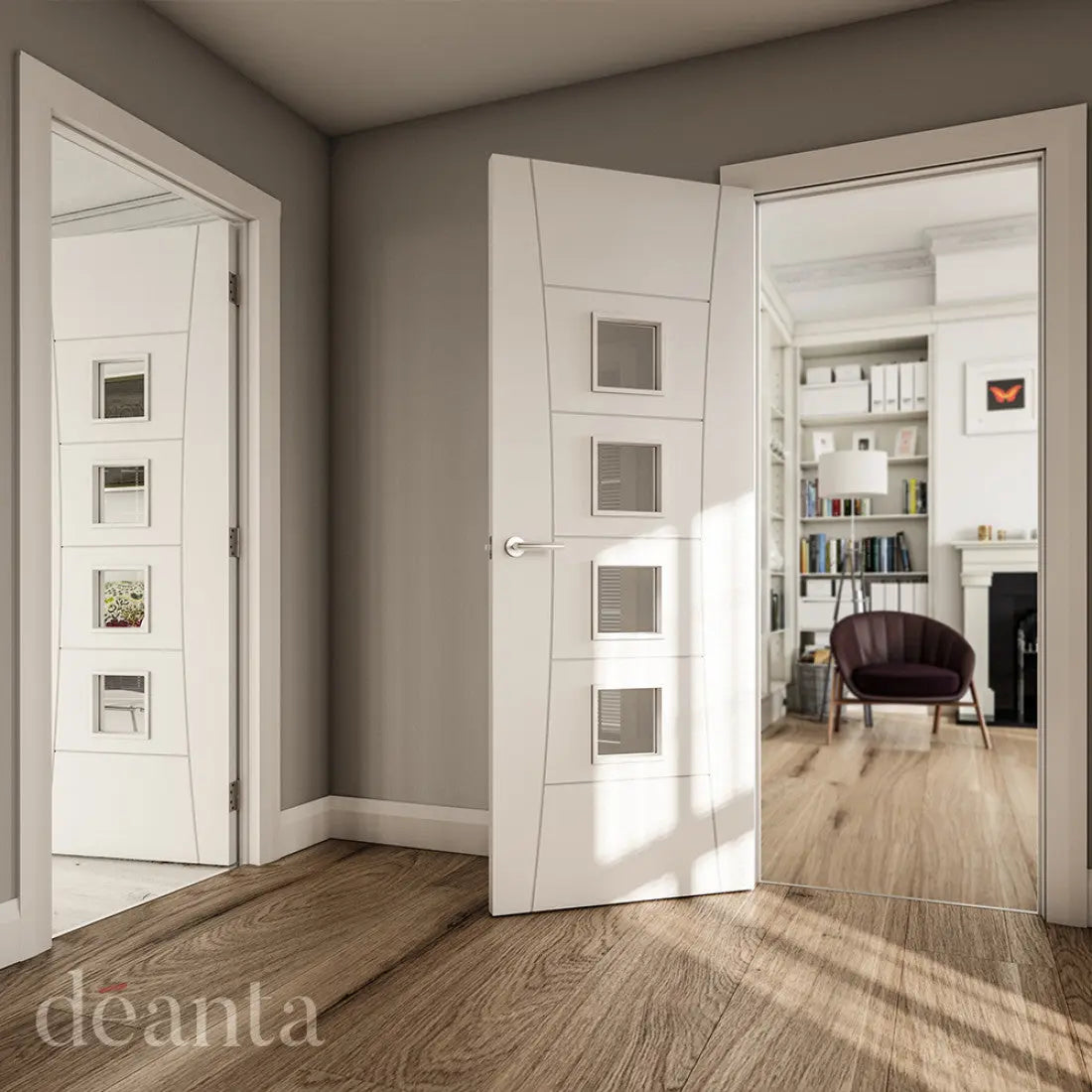Pamplona 4L Glazed White Primed internal door life