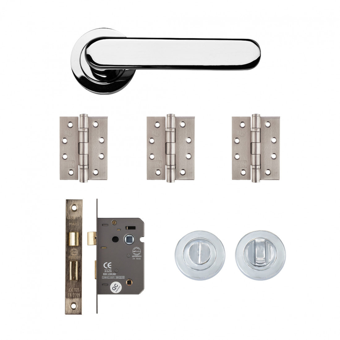 Parga Bathroom Kit Polished Chrome Finish