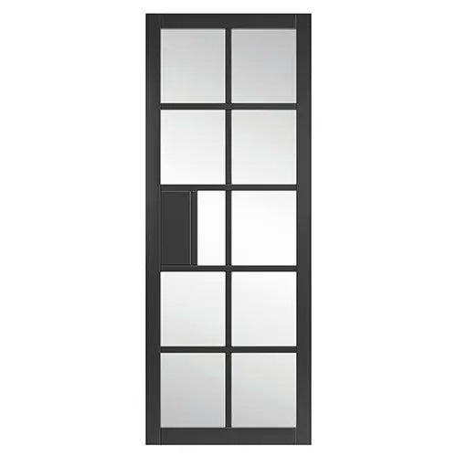 Plaza Black Clear Glass Urban Internal Door