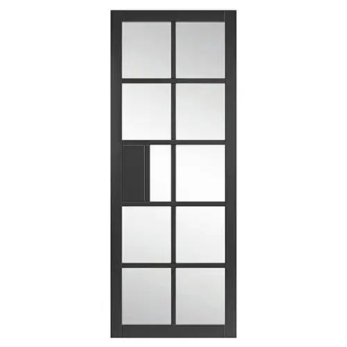 Plaza Black Clear Glass Urban Internal Door JB Kind