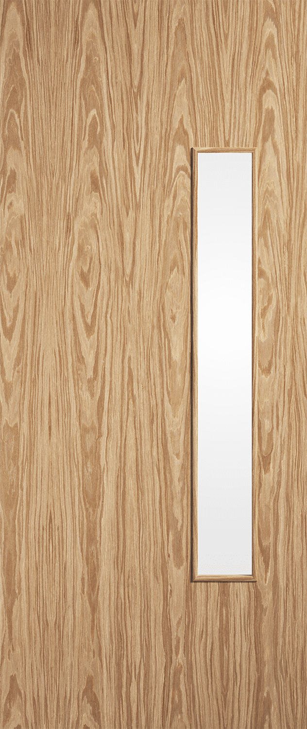 Pre-finished Oak Flush 18G Fire Door