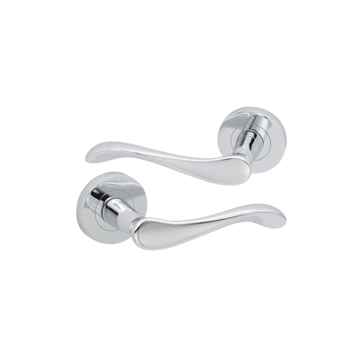 Rosalie Lever Door Handle Polished Chrome Spira