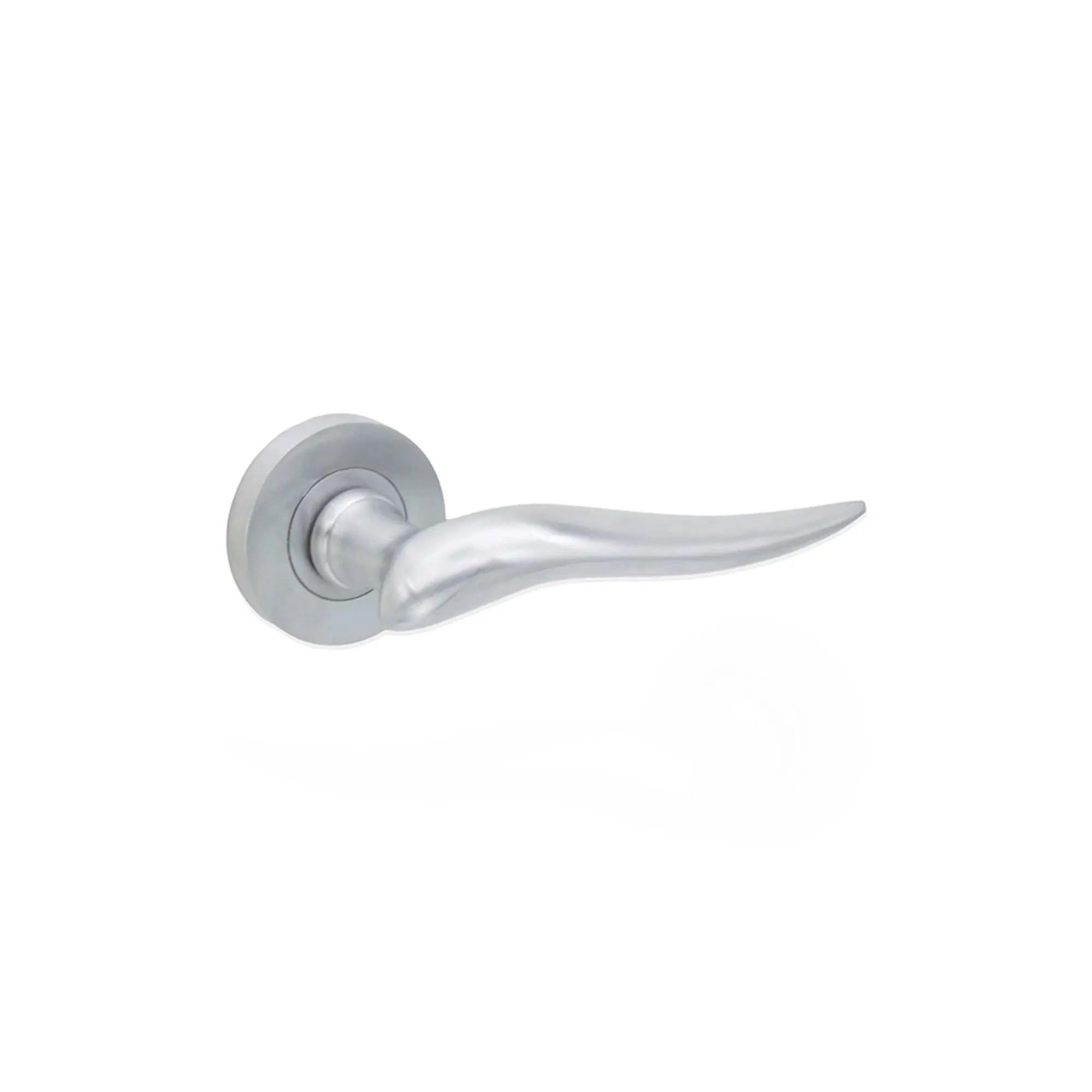 Flavia Lever Door Handle Satin Chrome Spira