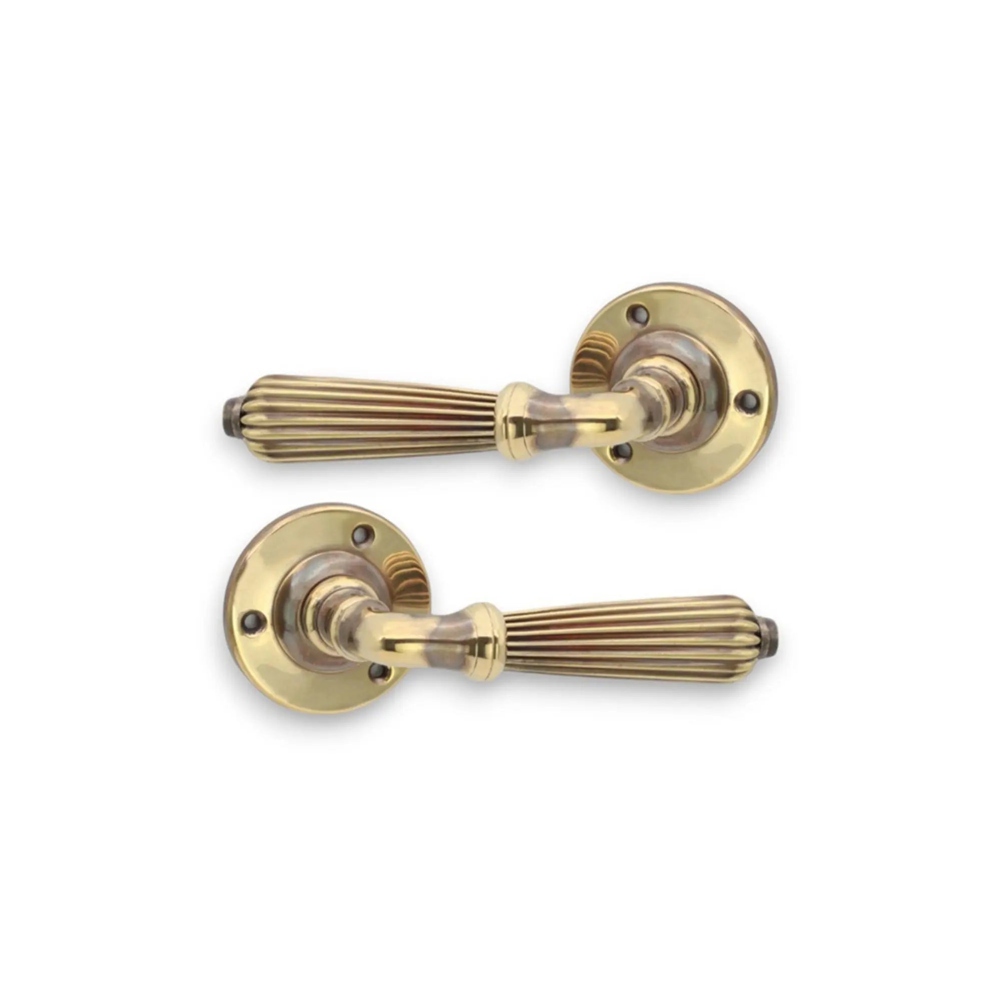 Regency Lever Door Handle Aged Brass Spira