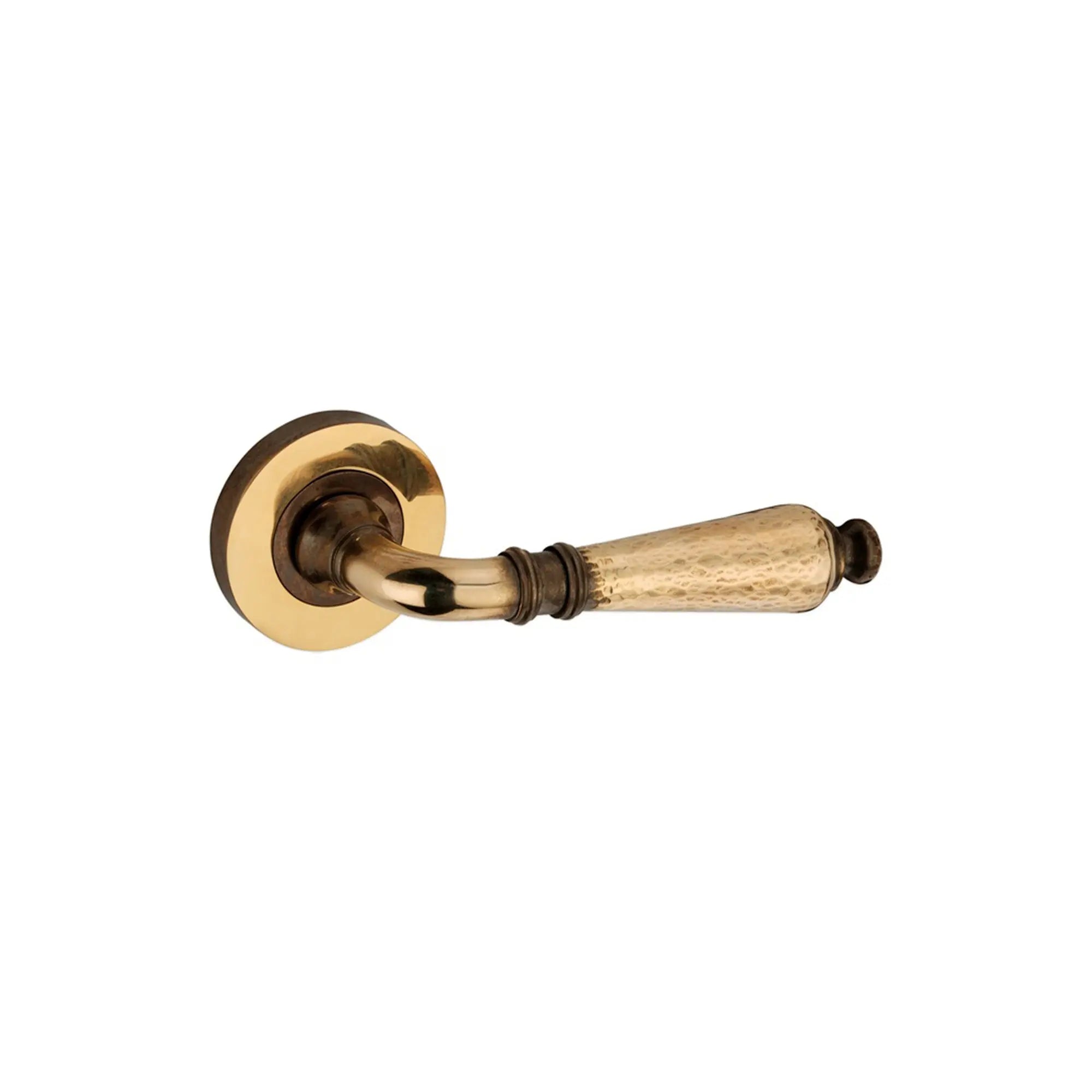 Hammered Hazel Lever on Rose Aged Brass Spira