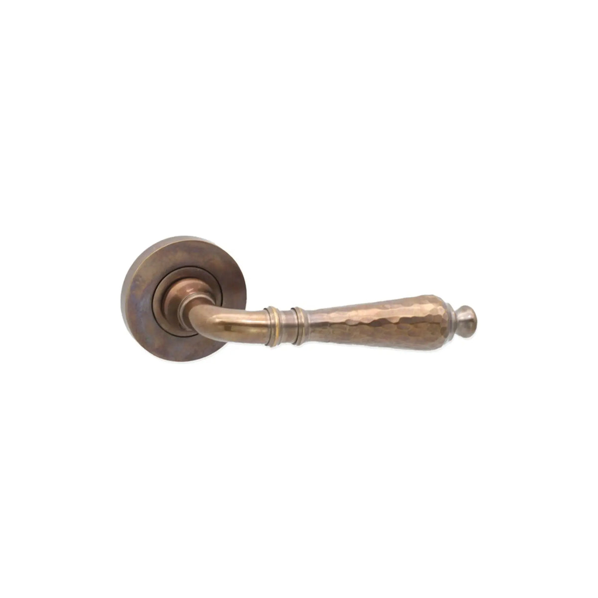 Hammered Hazel Lever on Rose Antique Spira