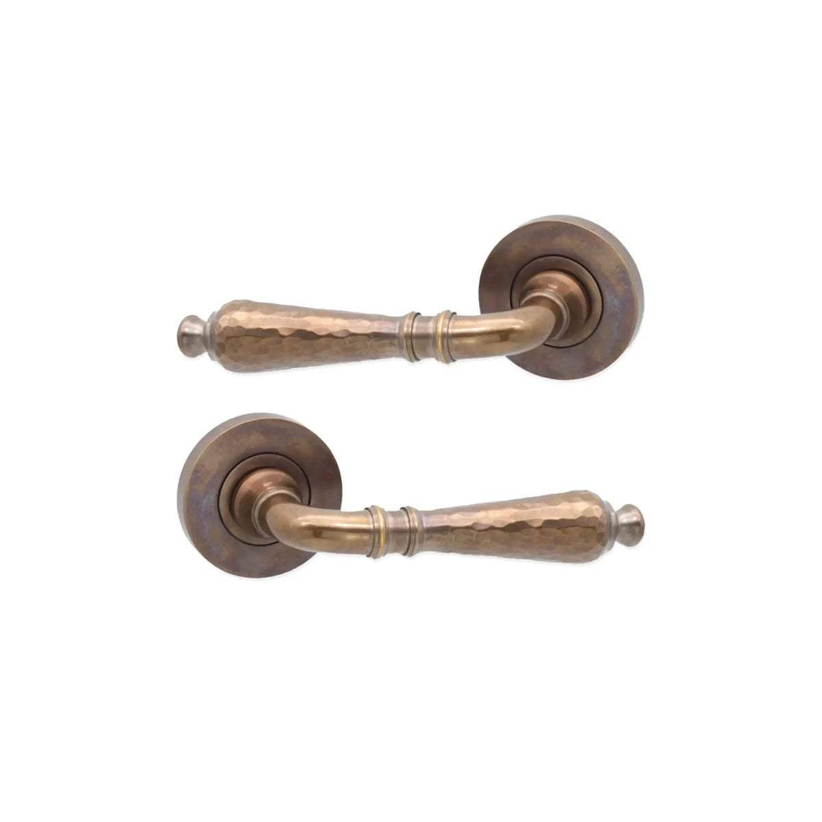Hammered Hazel Lever on Rose Antique Spira