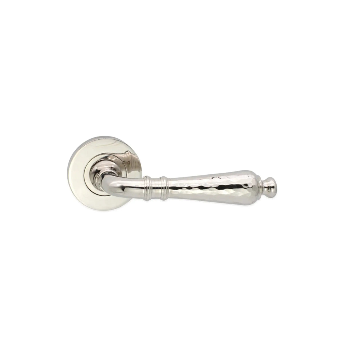 Hammered Hazel Lever on Rose Polished Nickel Spira