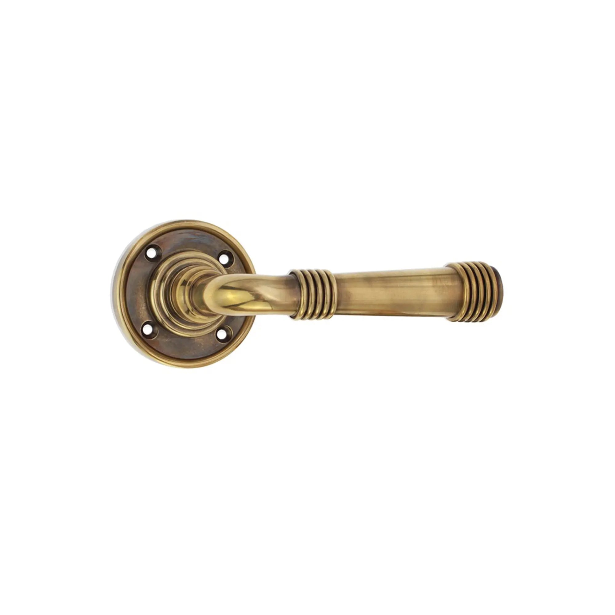 Beehive Lever on Rose Aged Brass Spira