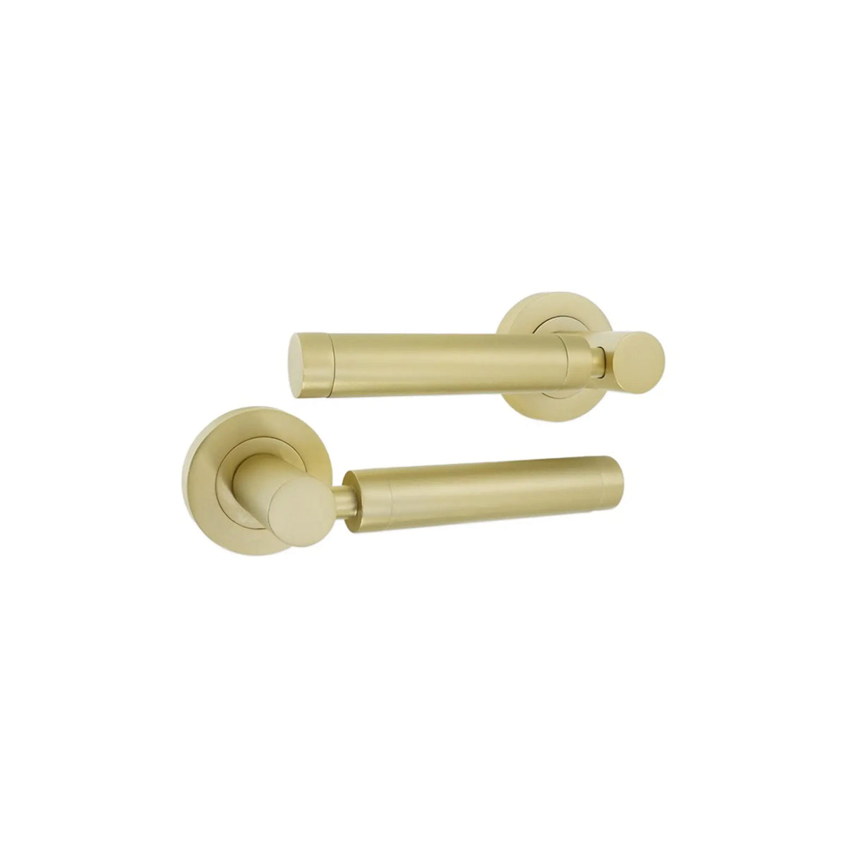 Zest Lever Door Handle Satin Brass Spira