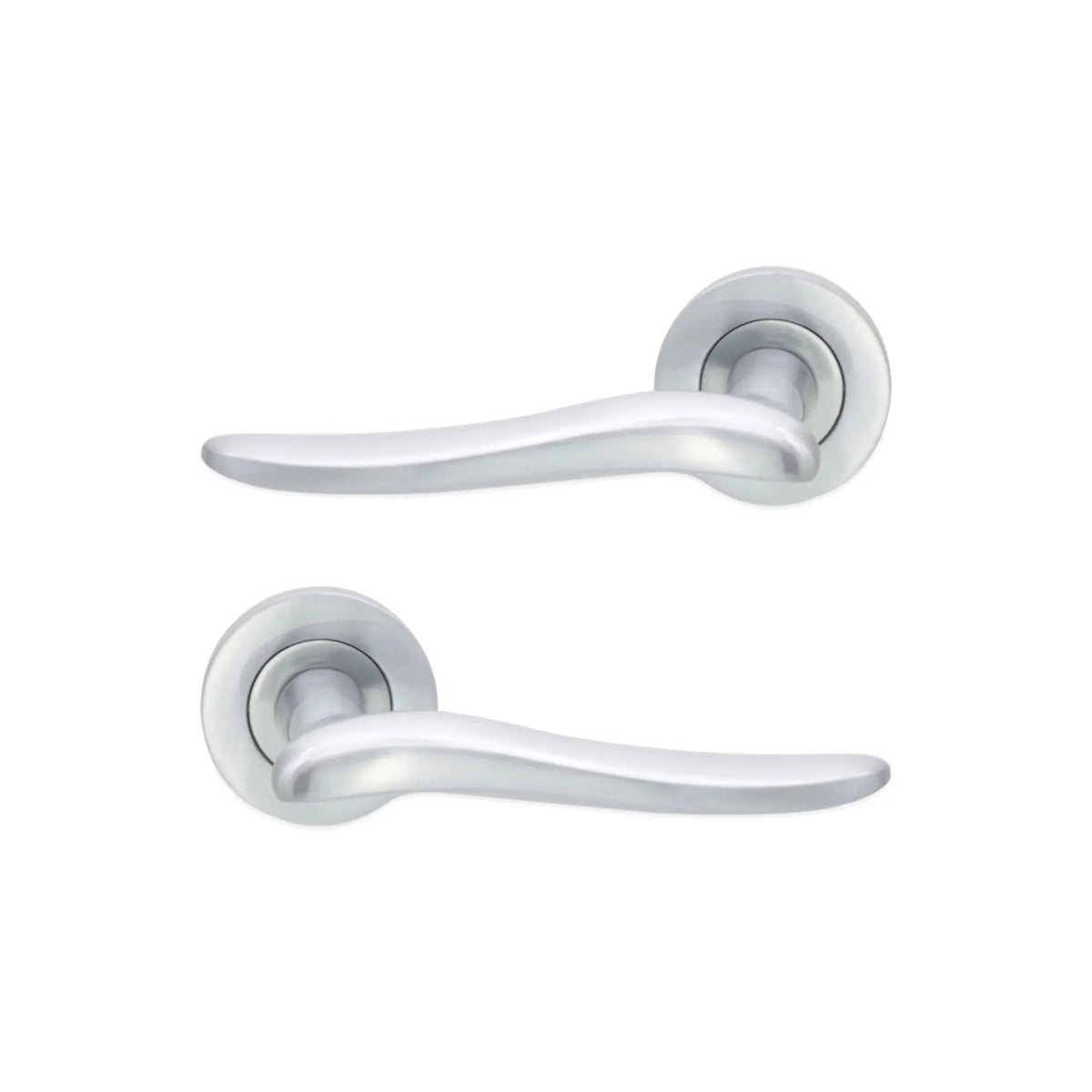 Senza Lever Door Handle Satin Chrome Spira