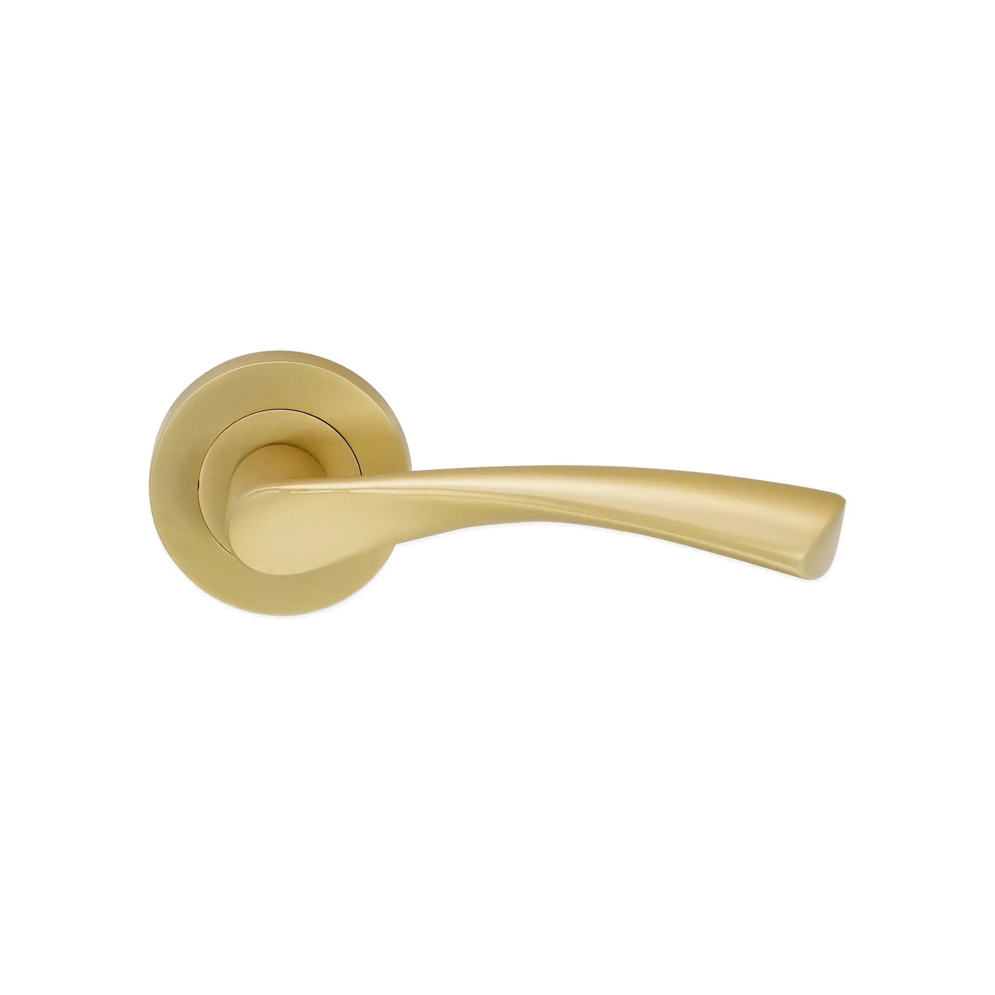 Mercury Lever Door Handle Satin Brass Spira