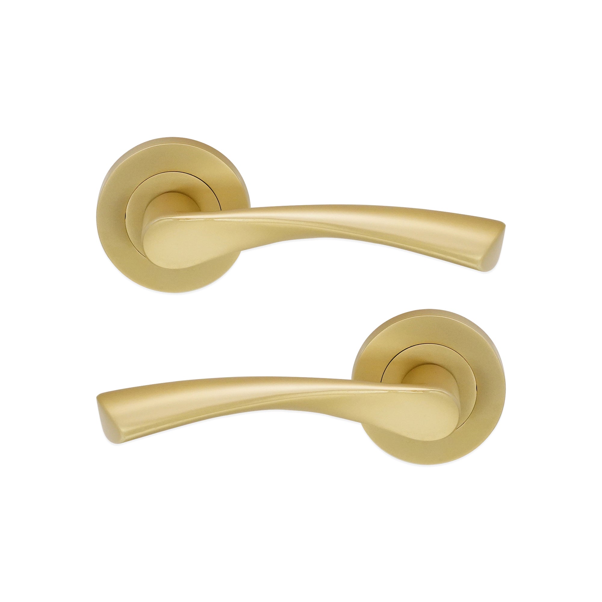 Mercury Lever Door Handle Satin Brass