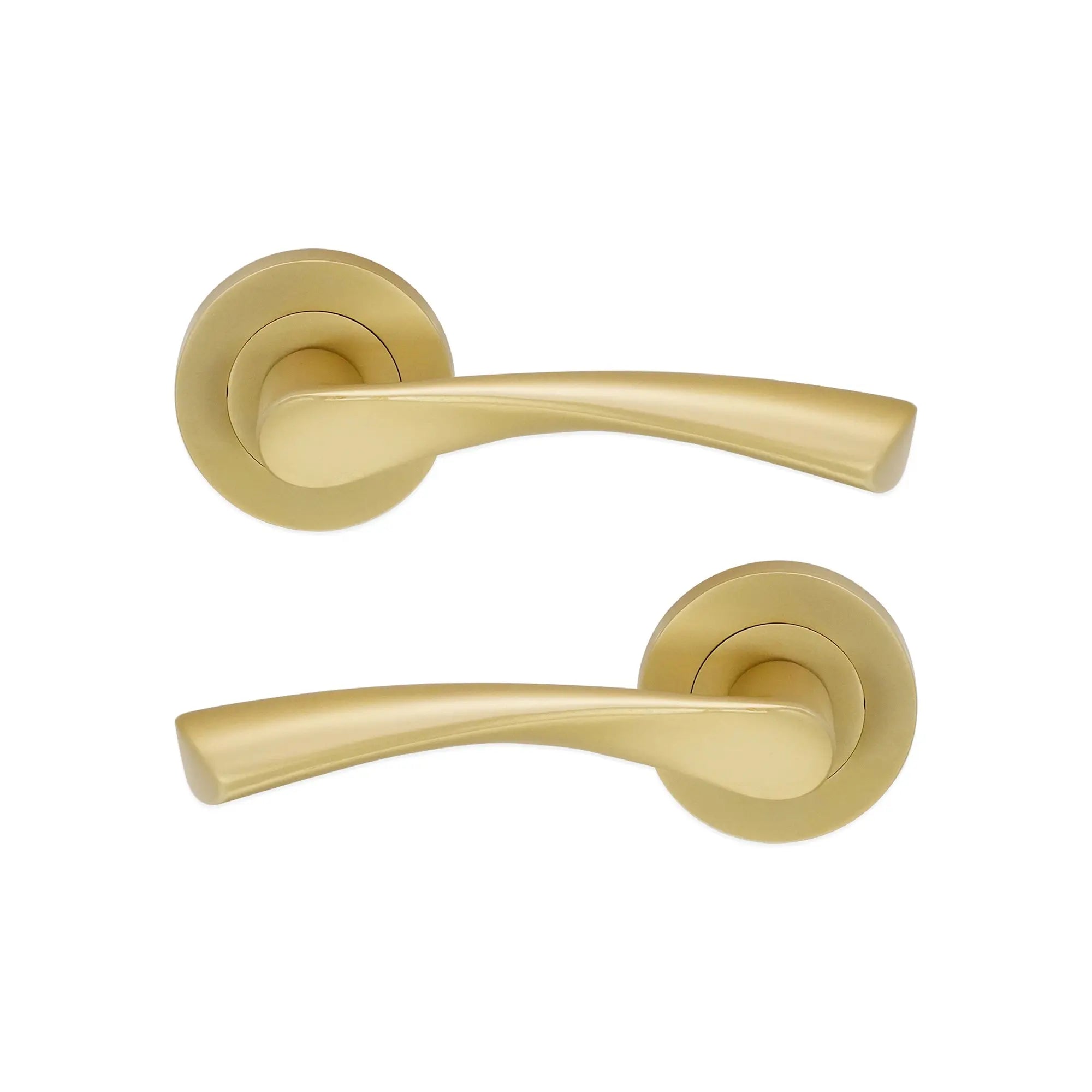 Mercury Lever Door Handle Satin Brass Spira