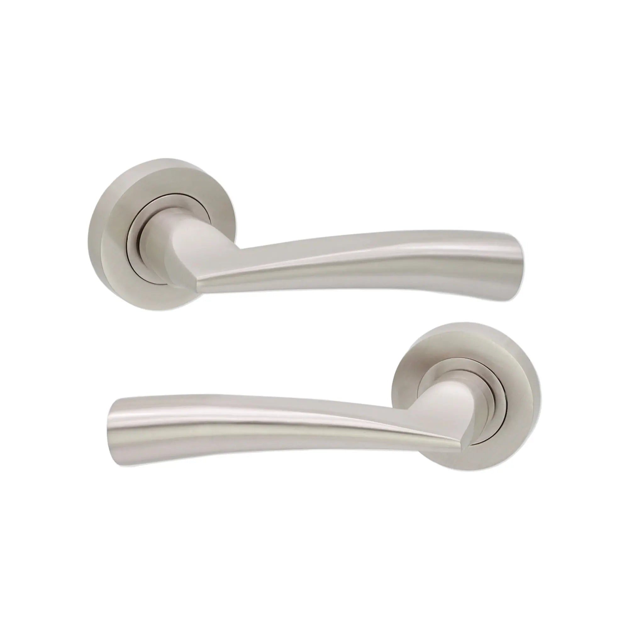 Leygo Lever Door Handle Satin Nickel Spira